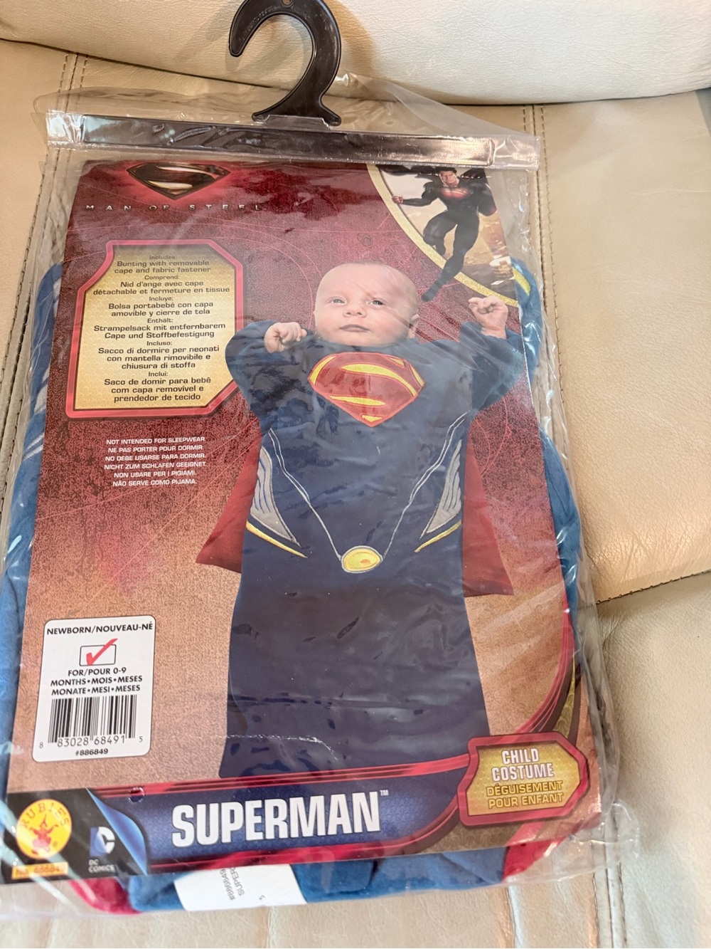 DC Comics Superman Infant Costume in Blue and Red